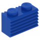 LEGO kocka 1x2 rács mintával, kék (2877)